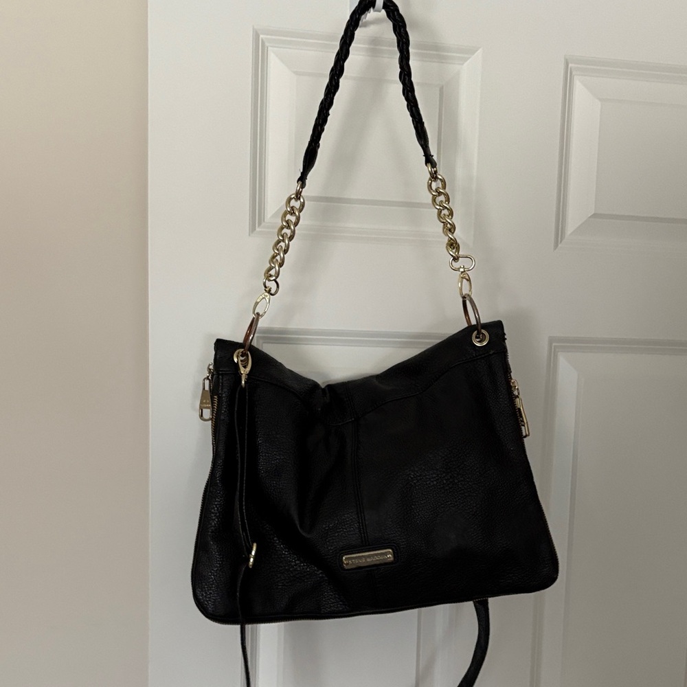 Black Leather Shoulder Bag